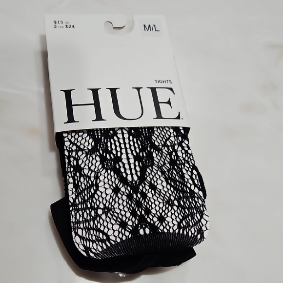 HUE Black Patterned Tights - Picture 1 of 2